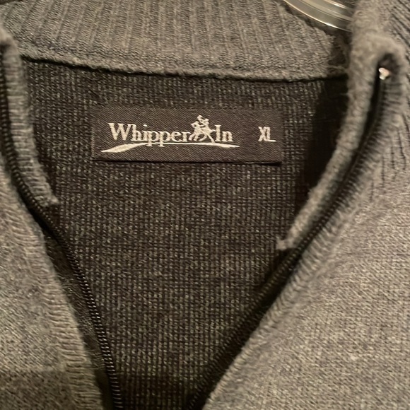 Men’s Mock Neck Zippered Sweater - Picture 3 of 4